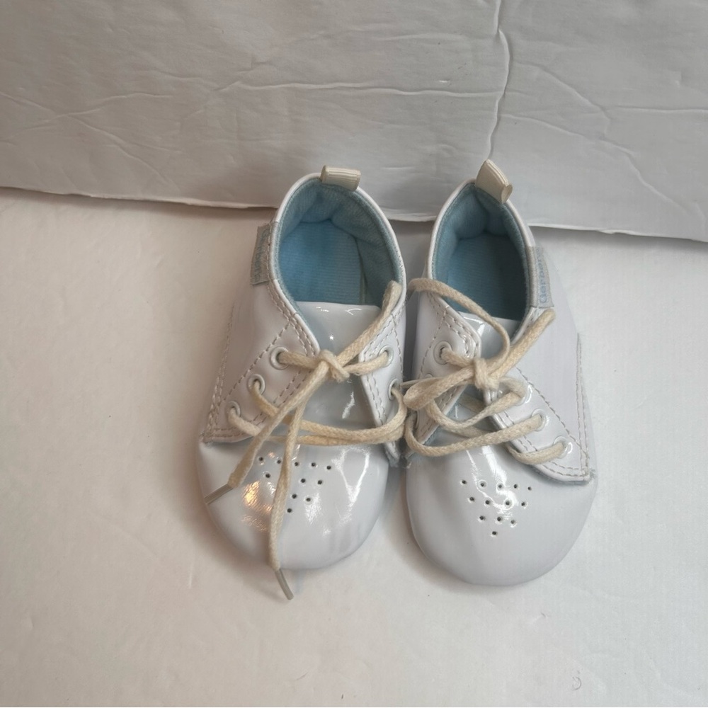 Gerber 1st Classic White Baby Shoes.Christening Crib Shoes White Size 6-9Months